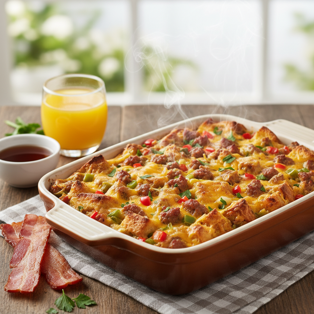 Aunt Eileen's Hot Honey Breakfast Casserole